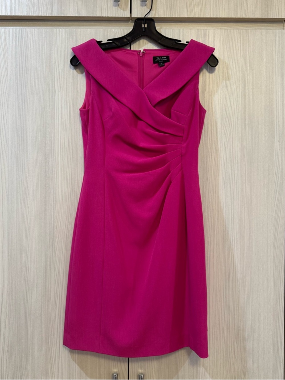 Tahari ASL Hot Pink Sheath Dress – Size 2P